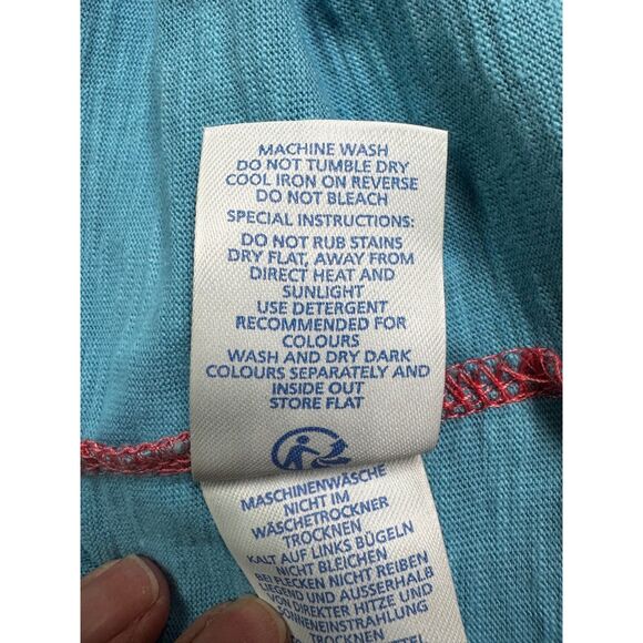 BODEN Coralie Jersey T-Shirt Dress, Colorblock, Pink/Turquoise, Sz 4R - Picture 8 of 8